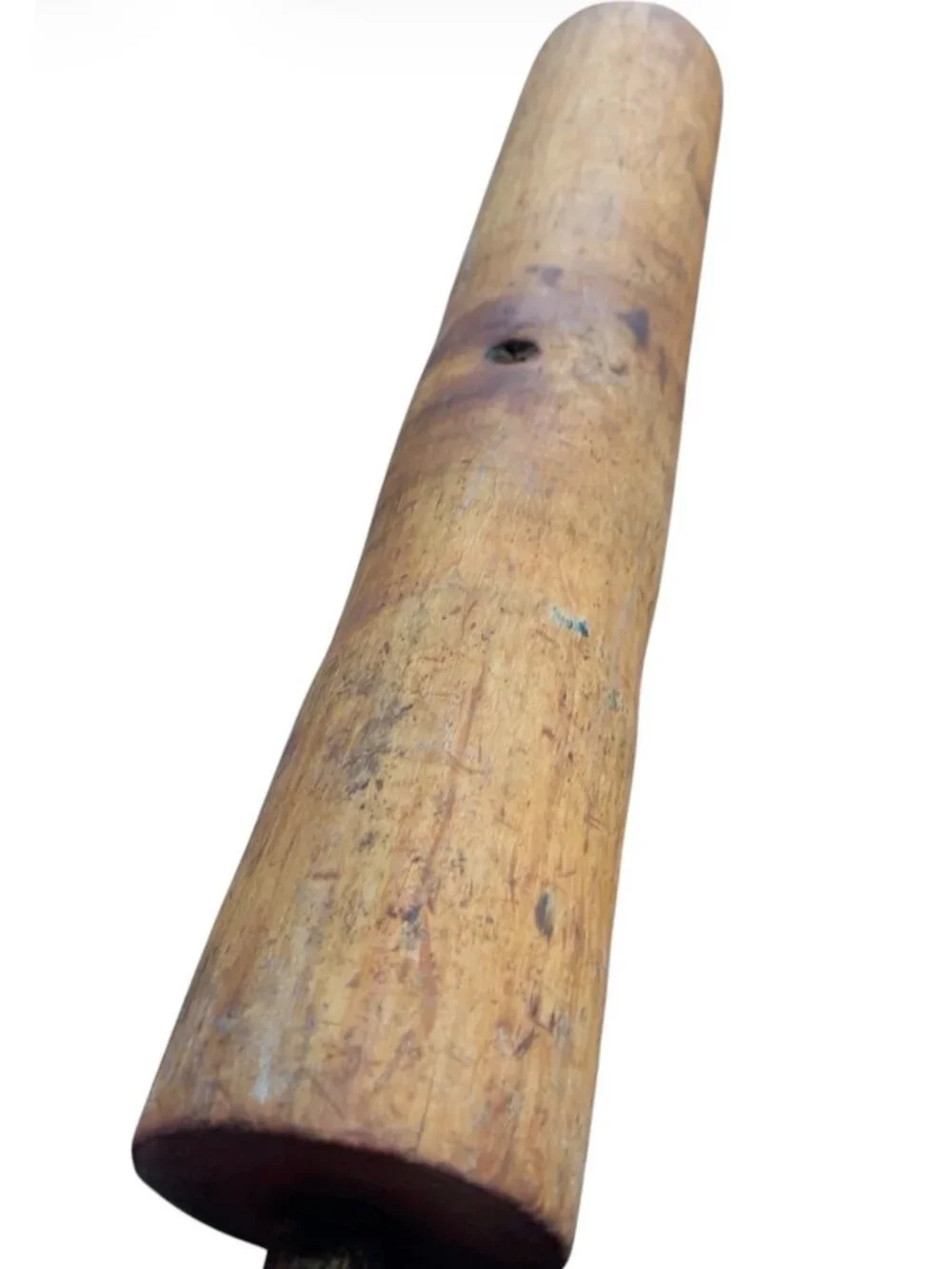 Antique Hardwood Rolling Pin Raised U 30